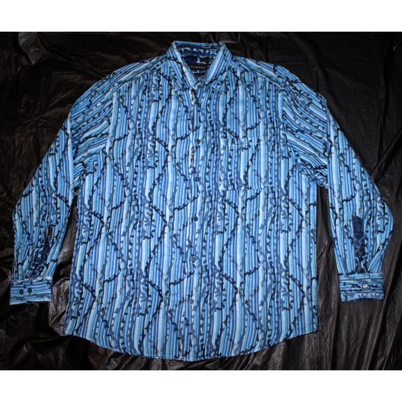 Jhane Barnes Mens Long Sleeve Button Front Shirt S - Picture 3 of 8
